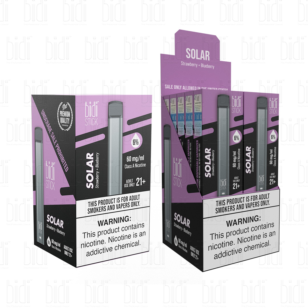SOLAR Display Box 10 Pack - Wholesale bidi vapor